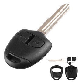 Heart Horse 2 Button Car Key Fob Cover Replacement Remote Key Case Shell for Mitsubishi Triton Evo Galant L200 Outlander Lancer Colt Shogun (Right blade)