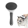 Pet Essentials Cat Massage Brush Dog Hair Loss Brush Stainless Steel Pin Pet Comb Hair Removal Brush (Gray)