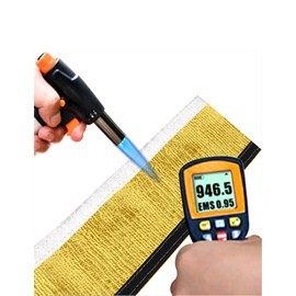 Alioncar Heat Shroud Gold Foil Sleeving Heat Shield Fuel line Wire Heat Sleeve for Ultimate Heat Protection Hose Wire Sleeving, 3/4" I.D.x 10FT with 10PCS Stainless Steel Cable Metal Ties-Gold Foil