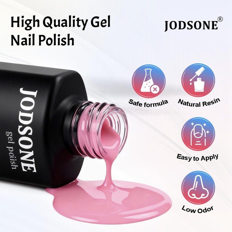 JODSONE 36Pcs Gel Nail Polish Kit with 4 Functional Adhesive