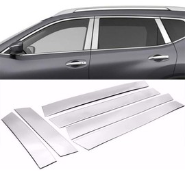 Sizver Chrome Stainless Steel Pillar Posts Accent Covers Compatible With 2008-2013 Nissan Rogue