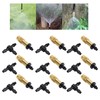 30Pcs Adjustable Copper Atomizing Nozzles with Tee Connectors Garden Cooling