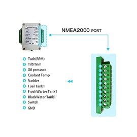 Nmea 2000 Converter, Akozon 9-32V DC Converter Box Boat NMEA2000 Converter, Convert Sensor Signal to NMEA2000 IP67 Waterproof for Boat Yacht