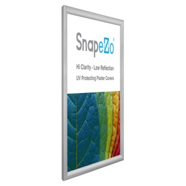 SnapeZo Silver Poster Frame 19x24 Inches, 1.2 Inch Aluminum Profile, Front-Loading Snap Frame, Wall Mounting, Premium Series