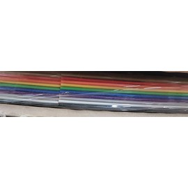 Pc Accessories - Connectors Pro IDC 10P Rainbow Color 50 Feet Flat Ribbon Cable for 2.54mm 0.1” Spacing Connector 10C 50’ (10P-50FT)