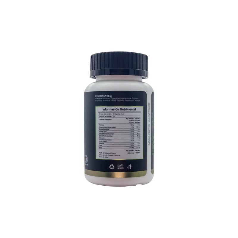 Aceite De Oregano 60 Cápsulas 1000 Mg A4h Rinde 1