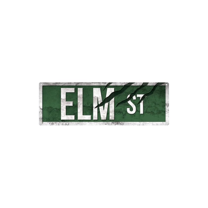 Grindstore Elm Street Slim Tin Sign, Multi-Colour, 10.1 x 30.5