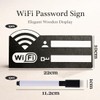 1 PCS Cartello WiFi in Legno con Pennarello, 22x10 cm,