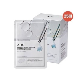 AHC [Half Club] AHC Pack Absolute Return AHC Pure Cotton Mask Brightening 25 sheets / [하프클럽]AHC 팩 앱솔루트 리턴 AHC 순면 마스크 브라이트닝 25매