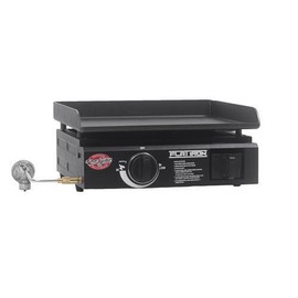 Char-Griller 17" Black Tabletop Propane Gas Griddle Flat Iron Heavy Gauge Steel Camping BBQ