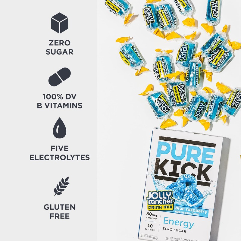 PURE KICK Energy Singles To Go Drink Mix, Jolly Rancher