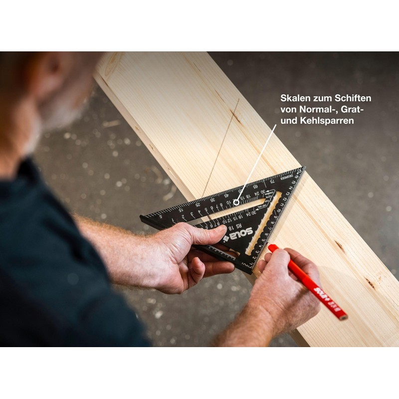 Sola RS 5-in-1 Carpenter's Square, Try Square, Robust Aluminium Carpenter's