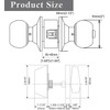 Probrico Polished Brass Keyed Entry Door Knob and Single Cylinder
