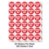 Do Not Use Labels (1.5 inch, Red - 600 Labels)