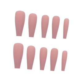 Minkissy 100pcs Matte Long Ballerina Press Nails Full Cover False Nails for Women Durable Coffin Shape Easy Application for Art Diy Designs