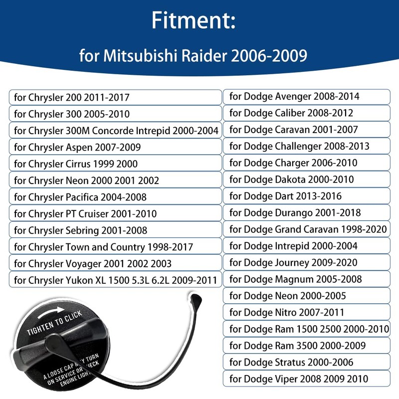 52030377AB Gas Cap for Dodge Chrysler 200 300 Town &