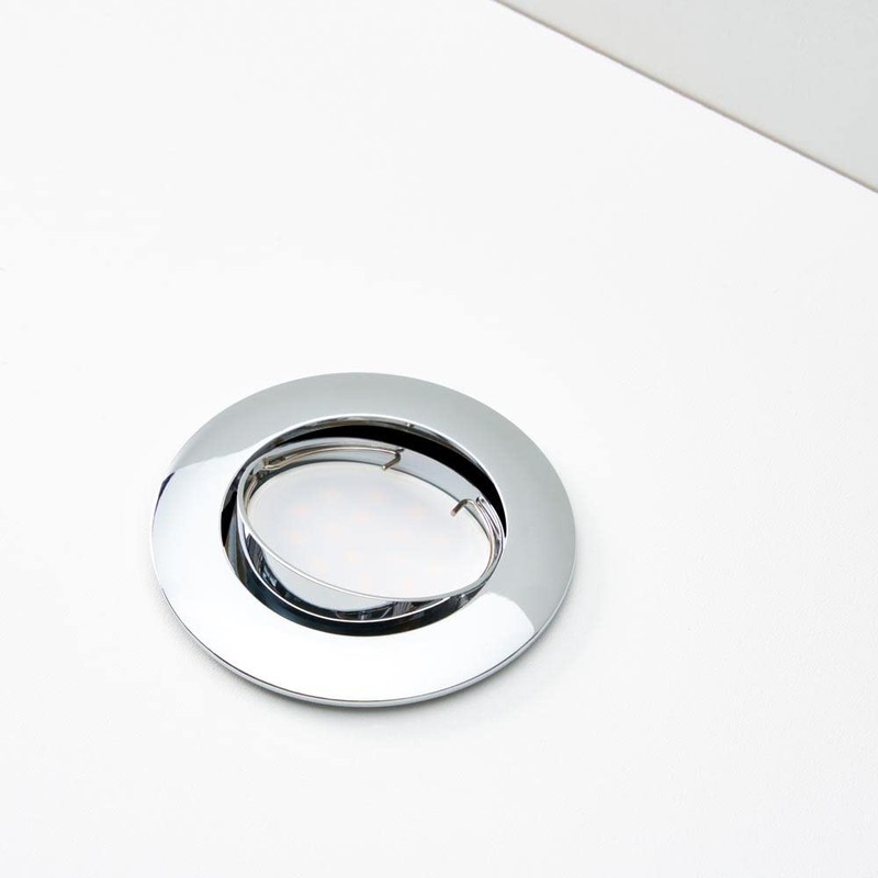 NCC-Licht Set of Recessed Spotlights Chrome Diameter 68 mm Hole