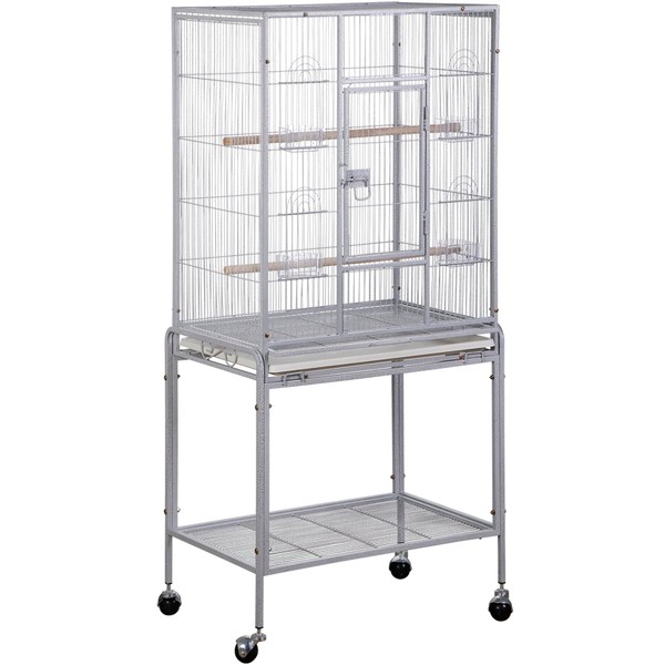 Epetlover 53 Inch Height Wrought Iron Standing Parrot Large Flight