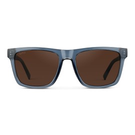 WearMe Pro Men's Square Sunglasses - (Crystal Indigo/Brown Lens)