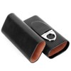 Samfox Cigar Case, Leather Travel Cigar Case, Portable, Wood-Lined Cigar