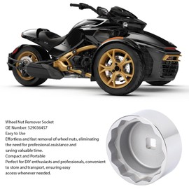 Wheel Nut Removal Socket Tool for Ryker 600 900, OE Number 529036457, Tire Nut Removal Socket Accessories Replacement for DIY, Easy to Use