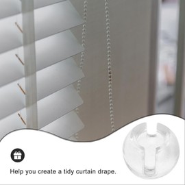 Unomor 12Pcs Clear Bead Chain Stops for Roller Shades and Vertical Blinds Window Accessories Adjustable Beaded Chain Fixers