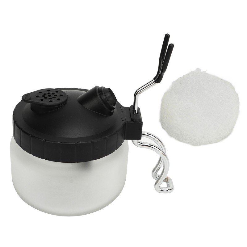 Airbrush Cleaning Pot with Holder Multifunctional Airbrush Wash Cleaner Tools