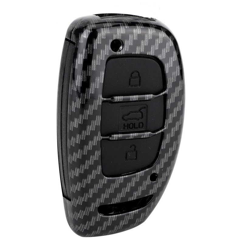 3-Button Carbon Fiber Remote Key Case Cover Accessory Fit for