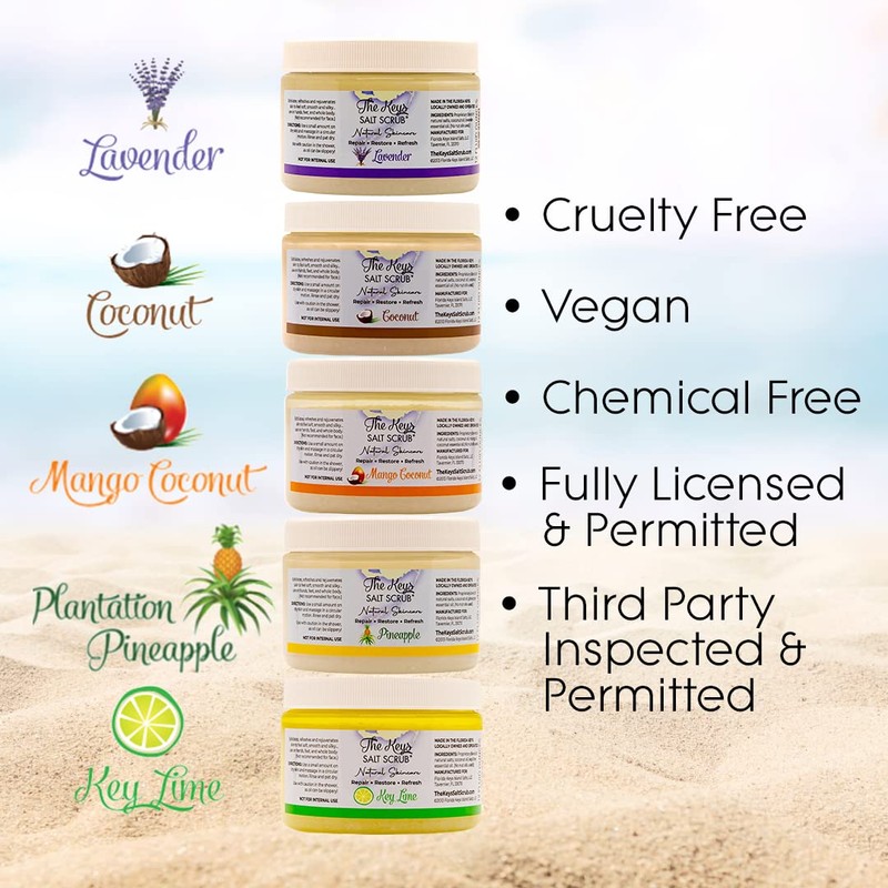 The Keys - Exfoliante para sal, 3 Pack 3.4 oz