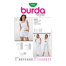 Burda B7966 - Cartamodello per Pantalone, 19 x 13 cm (Lingua Inglese)