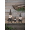 LOVI Medium Wooden Elf Postcard - Grey - 12 cm