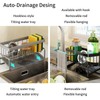 Luabue Stainless Steel Kitchen Sink with Black Self-Draining Drain Tray