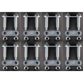 Unknown 8 Wet Bolt Kit RV Trailer Suspension Replacement Tandem Axel Spring Shackle Link