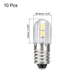 MECCANIXITY 120V/0.0083A E10 Mini Light Bulbs, 20Pcs Miniature Screw Bulbs Flashlight Bulbs for Scientific Experiment Lighting DIY Accessories, White Light