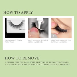 KISS The Muses, False Eyelashes, 'Empress', 16mm, Includes 1 Pair, Easy to Apply, Reusable Lash Clusters