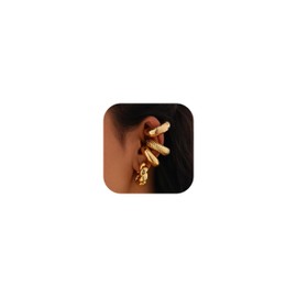 Gold Ear Cuffs for Women Chunky Cartilage Clip On Earrings Non Piercing Ear Cuffs Boho Ear Jewelry for Helix