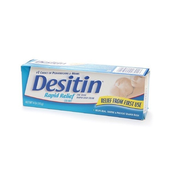 Desitin Rapid Relief Diaper Rash Ointment, Creamy 4 oz / 113 g