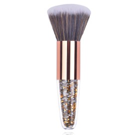 Ycyan Nail Art Dust Powder Remover Brush Rhinestone Handle Nail Art Dust Cleaner Brush Professional Nail Art Tool for Acrylic Gel Nails