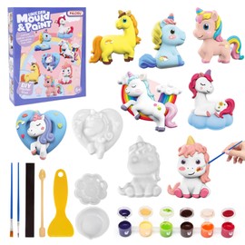 LinStyle Children's Painting Set Craft Set, 3D Dinosaur Kit Arts and Crafts Set for Children, Creative Activity DIY Toy Gift for Boys & Girls Age 6+ (Pink)