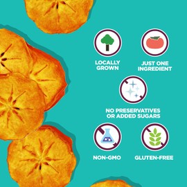 Bella Viva Orchards Natural Dried Persimmons - Natural Dried Fruit Slices, Sustainable No Sugar Added Snack, Bulk 1-Pound Pack