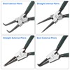 4 Piece 7 Inch Internal/External Snap Ring Pliers Set Heavy
