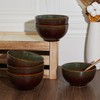 Pokini Stoneware Cereal Bowls Set of 6, 22 Oz Soup
