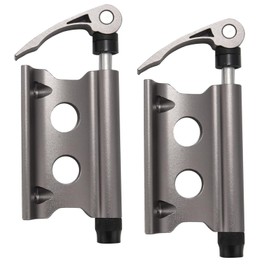 Bicycle Fork Block Mount, 2-Pack, Grey Aluminium Alloy, Quick Release for Truck Trailer and Bike Racks