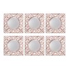 choayun 11.8" Square Charger Plates Set of 6, Mirror Table