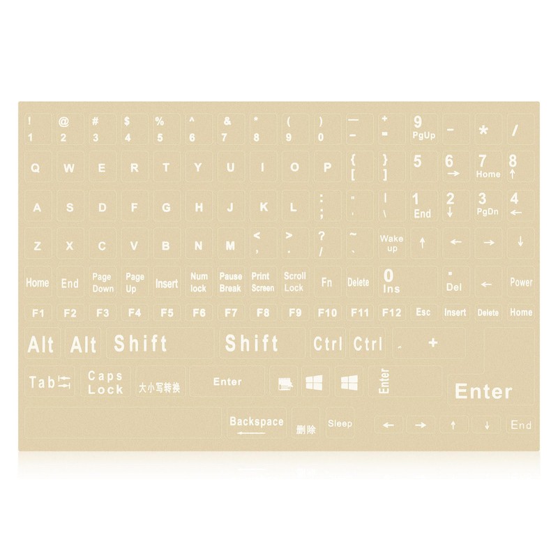 English Keyboard Stickers, Universal Computer Laptop Replacement Keyboard Letters Transparent