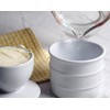 RSVP International Butter Pot, 3.5" x 4", White Stoneware