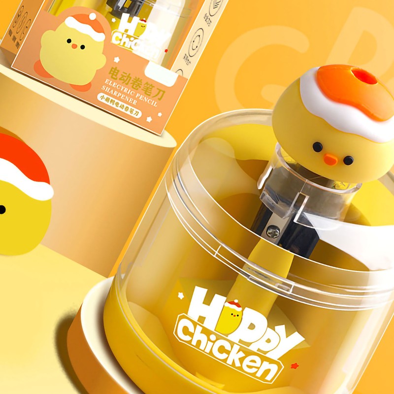 Electric Pencil Sharpener Full Automatic Cute Animal Style Nonslip Pads
