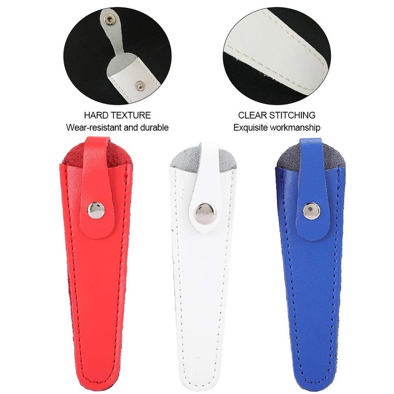 3Pcs Leather Scissors Case Bag,Professional Portable Hair Salon Scissors Holder