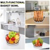 Livabber Countertop Fruit Basket Bowl with Banana Hanger, Modern Standing
