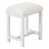 Small Vanity Stool, Cute Vanity Stools with Faux Teddy Fur